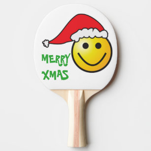 "MERRY CHRISTMAS FACE SANTA Ping-Pong PADDLE