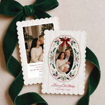 Merry Christmas Family 2 Photo Holiday Card