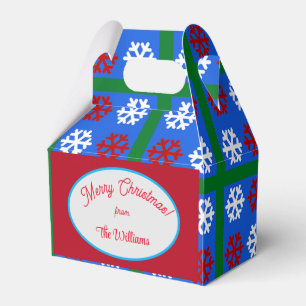 Merry Christmas Family American Snowflakes Favor Box
