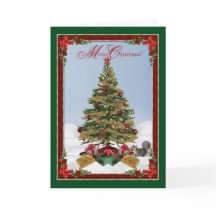 Merry Christmas Family and Friends Greeting Card