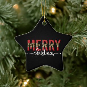 Merry Christmas Family Christmas Celebration Gifts Ceramic Ornament