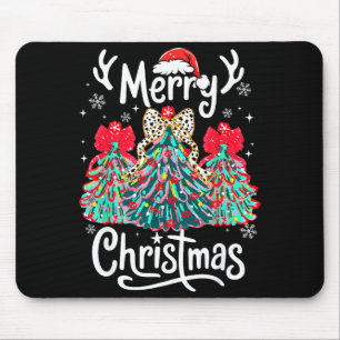 Merry Christmas Family Funny Christmas Tree Women  Mouse Pad