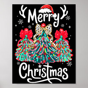 Merry Christmas Family Funny Christmas Tree Women  Poster