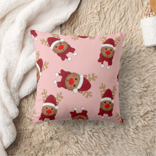 Merry Christmas family Gathering Set on Warm Throw Pillow