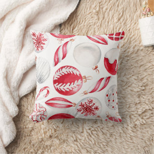 Merry Christmas family Gathering Set on Warm Throw Pillow