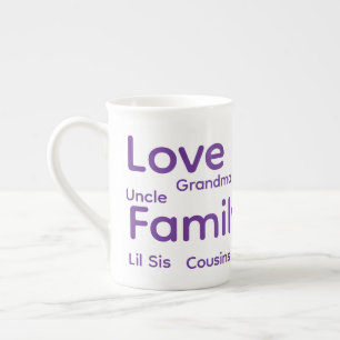 Merry Christmas Family Love Friends Bone China Mug