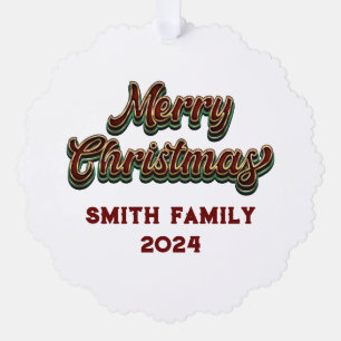 Merry Christmas - Family Matching Ornament Card