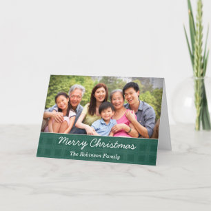 Merry Christmas Family Mom Dad Photo Personalize Holiday Card