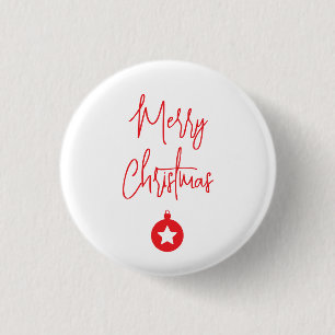 Merry Christmas Family New Year Message 1 Inch Round Button