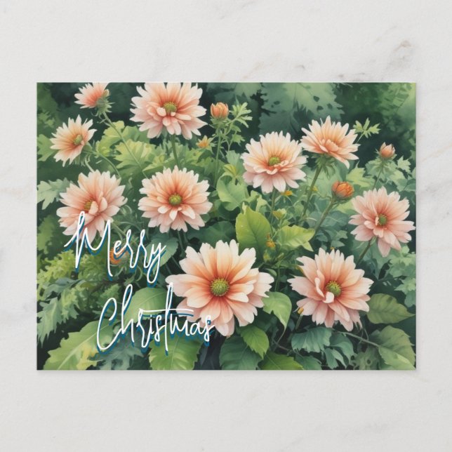 Merry Christmas Family New Year Message Holiday Postcard (Front)
