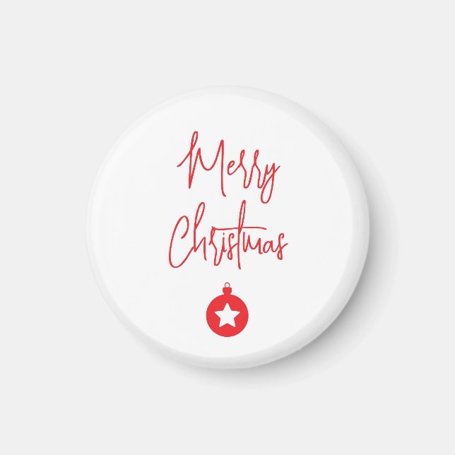 Merry Christmas Family New Year Message Magnet (Front)