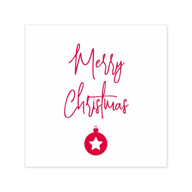 Merry Christmas Family New Year Message Self-inking Stamp (Design)