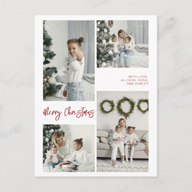 Merry Christmas Family Photo Card (Front)