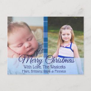 Merry Christmas Family Photo Christmas Postcard