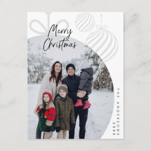Merry Christmas, Family Photo, Holiday Greeting Postcard