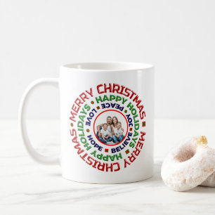 Merry Christmas Family Photo Holidays Personalize Coffee Mug
