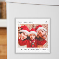 Merry Christmas family photo modern minimalist