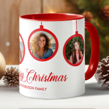 Merry Christmas Family Photo Name Personalized
