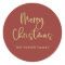 Merry Christmas | Faux Gold on Red Casual Script