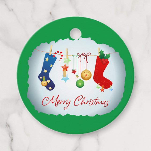 Merry Christmas  Favour Tags (Front)