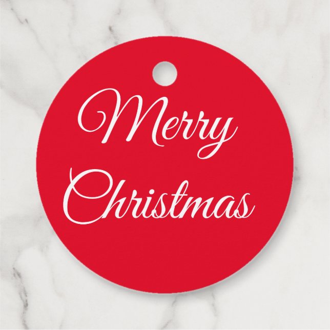 Merry Christmas Favour Tags (Back)