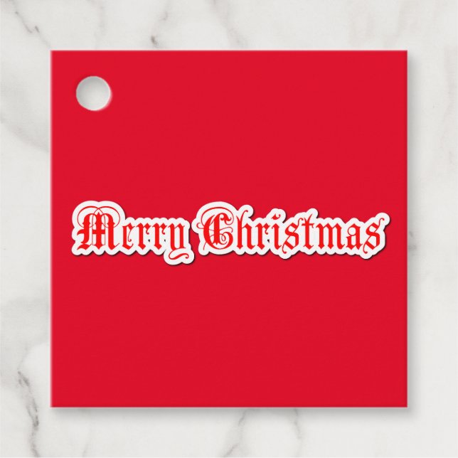 Merry Christmas   Favour Tags (Front)