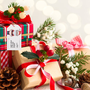 Merry Christmas Favour Tags From Santa