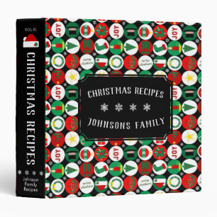 Merry Christmas - Favourite Things Pattern -  Reci Binder