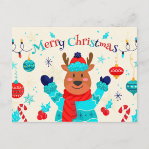 Merry Christmas Festive Background Postcard