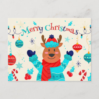 Merry Christmas Festive Background Postcard