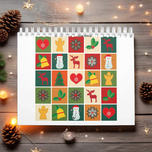 Merry Christmas Festive Happy New Year Calendar