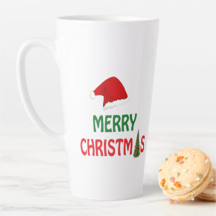 Merry Christmas Festive Holiday Gift Design Latte Mug