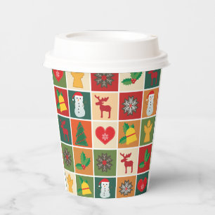 Merry Christmas Festive Holiday Gift Design        Paper Cups