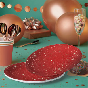Merry Christmas Festive Holiday Gift Design Paper Plate