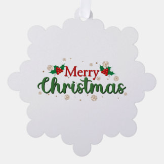 Merry Christmas Festive Ornament Card