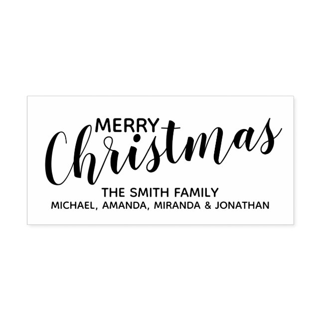 'Merry Christmas' Festive Rubber Stamp (Imprint)