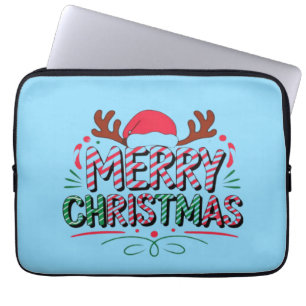 Merry Christmas Festive Style Laptop Sleeve