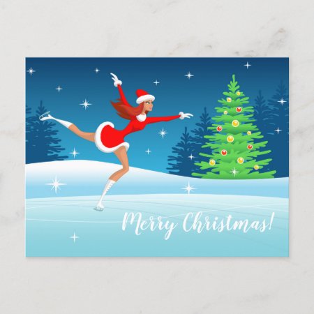 Merry Christmas Figure Skating Girl 