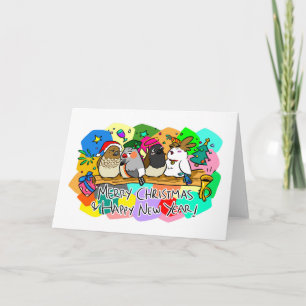 Merry Christmas Finches Card
