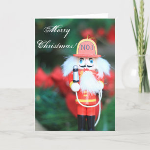 Merry Christmas Fireman Nutcracker card