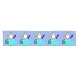 Merry Christmas Fishing Penguin Table Runner