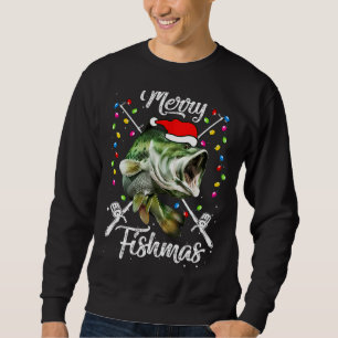 Merry Christmas Fishmas Funny Fishing Fish Present Sweatshirt