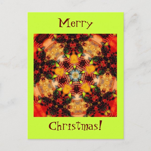 Merry Christmas Flare Holiday Postcard (Front)