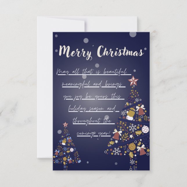 Merry Christmas Flat Card (Front)