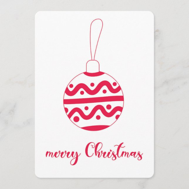 Merry Christmas flat card (Front)