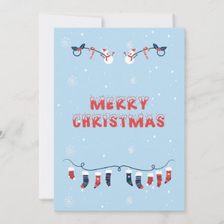 Merry Christmas Flat Greeting Card