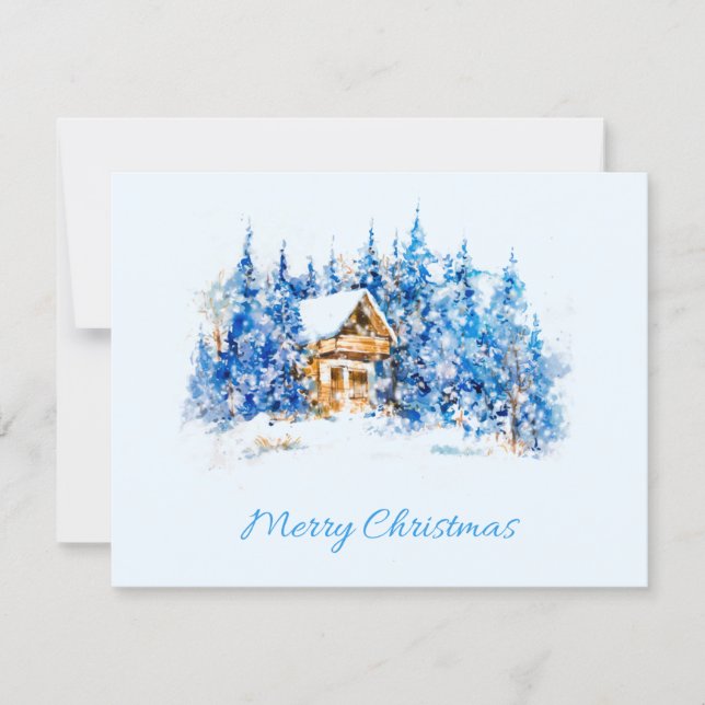 Merry Christmas Flat Holiday Card (Front)