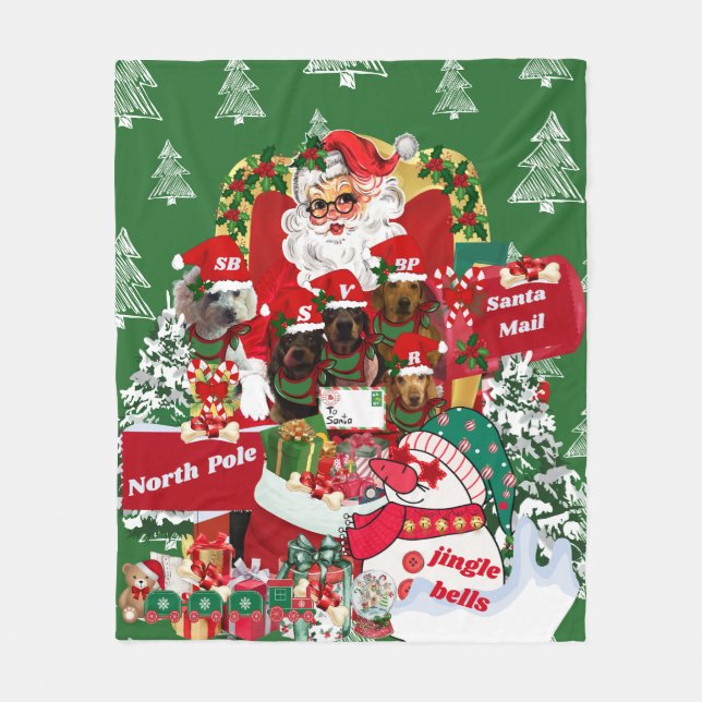 Merry Christmas Fleece blanket (Front)