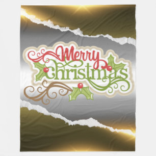 Merry Christmas  Fleece Blanket