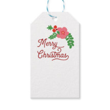 Merry Christmas Flora Gift tags